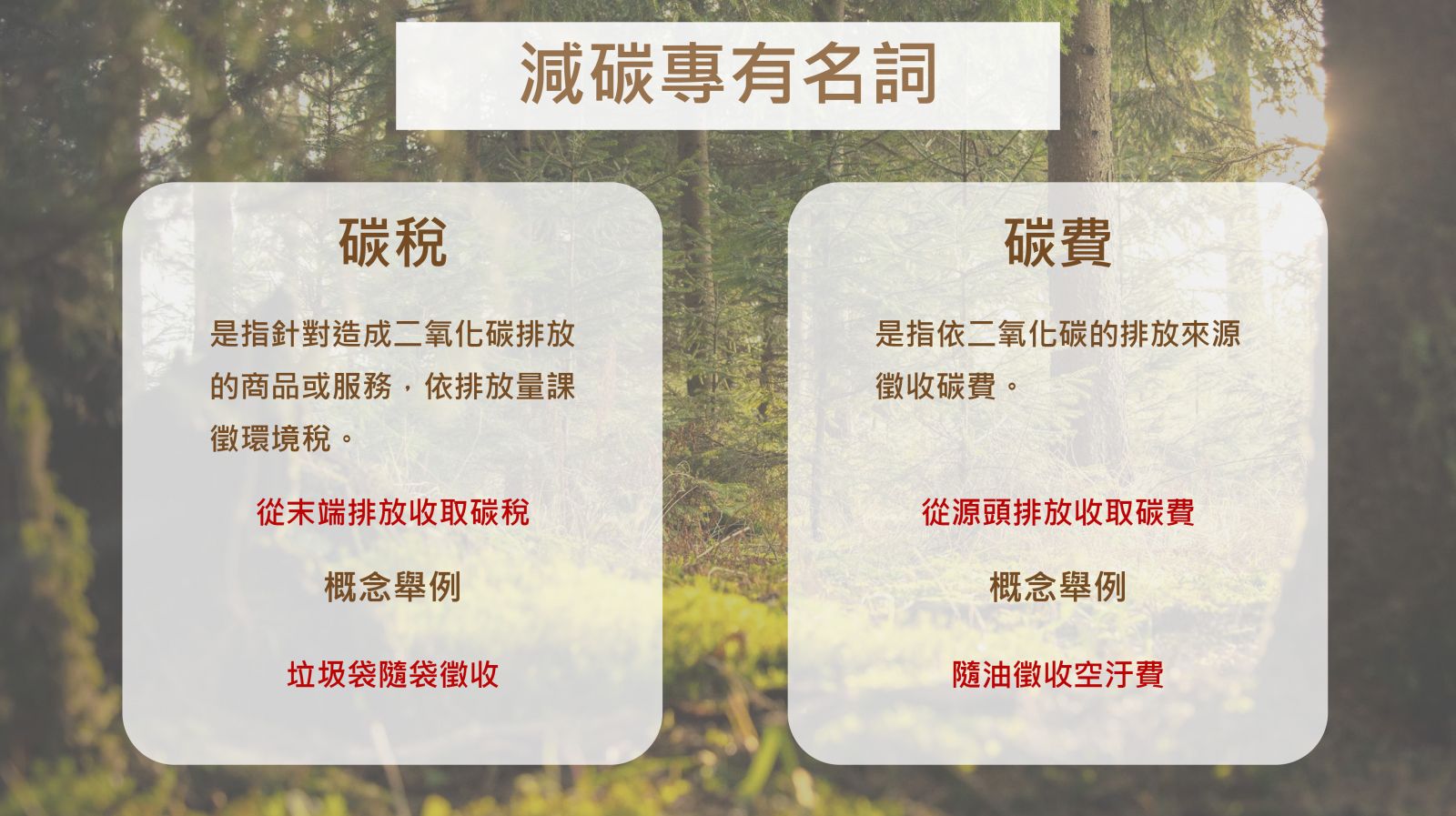 台灣目前採用徵收碳費，預計2024年開始實施。